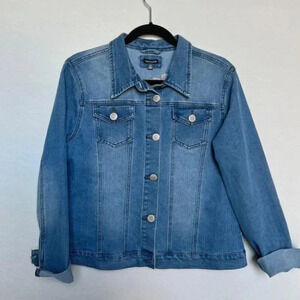 Hannah Blue Embroidered Floral Jean Jacket